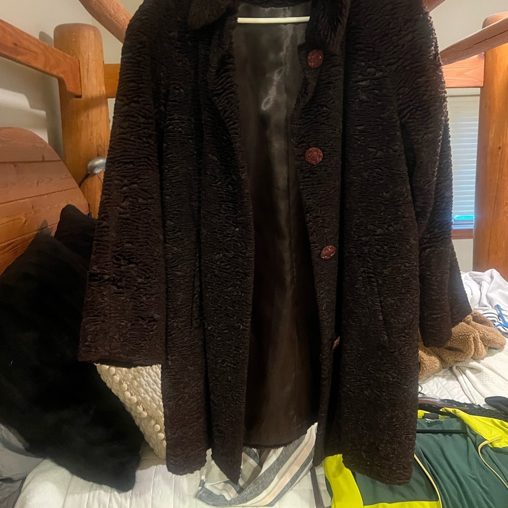 Elegant dark brown women's Coat